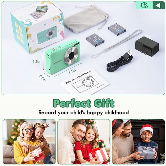 NEW Nsoela Digital Camera FHD 1080 44MP Point and Shoot in Green - Picture 5 of 6